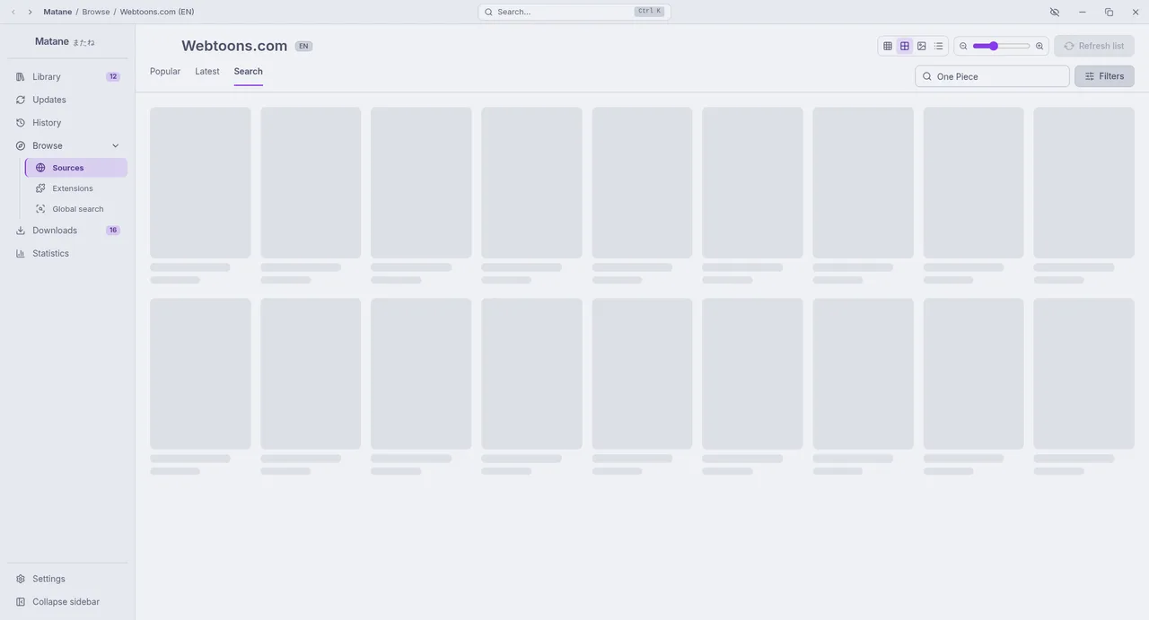 Browsing a source